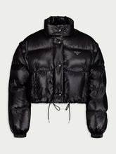 Prada Re-Nylon Cropped Convertible Down Jacket
