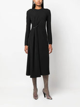 Prada Safety-Pin Gathered Midi Dress
