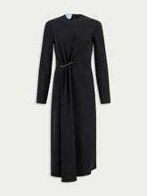 Prada Safety-Pin Gathered Midi Dress