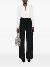 Rabanne Black Wraparound Palazzo Pants