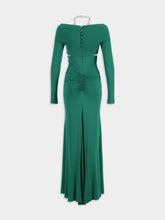 Rabanne Chain-Detail Draped Long Dress