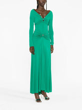 Rabanne Chain-Detail Draped Long Dress