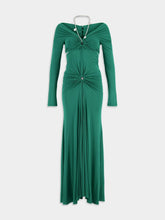 Rabanne Chain-Detail Draped Long Dress