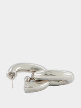 Rabanne XL Link Silver Double Hoops Earrings