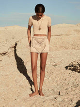Rabanne Crochet Crop Top with Pearls