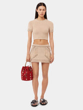 Rabanne Crochet Crop Top with Pearls