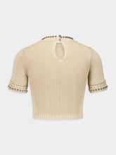 Rabanne Crochet Crop Top with Pearls