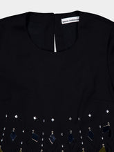 Rabanne Crop Top with Diamond-Shaped Laser Assembly