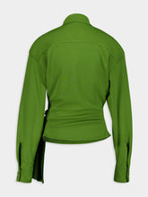 Rabanne Draped Crepe Wrap Shirt