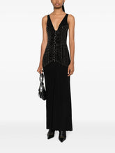 Rabanne Embellished V-Neck Long Gown
