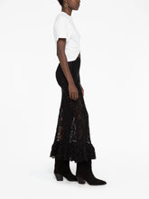 Rabanne Floral-Lace Midi Skirt