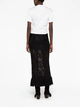 Rabanne Floral-Lace Midi Skirt