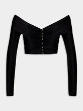 Rabanne Gold Metal Plate Cropped Top