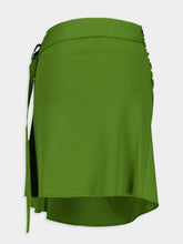 Rabanne Green Draped Mini Skirt