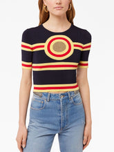 Rabanne Lurex Knit Top with Geometrical Details