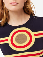 Rabanne Lurex Knit Top with Geometrical Details