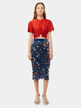 Rabanne Paillette-Chainmail Midi Skirt