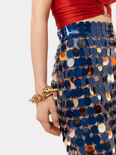 Rabanne Paillette-Chainmail Midi Skirt