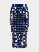 Rabanne Paillette-Chainmail Midi Skirt