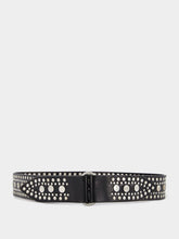 Rabanne Rivet-Detail Stud-Embellished Leather Belt