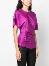 Rabanne Ruched Satin-Jersey Top