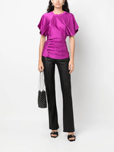 Rabanne Ruched Satin-Jersey Top
