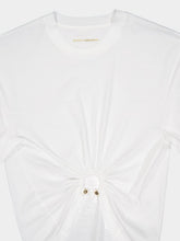 Rabanne White Jersey Tee with Ring Detail