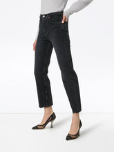 Re/Done Stove Pipe Black High-Rise Straight Jeans