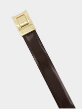 Saint Laurent Buckle Belt In Brushed Leather