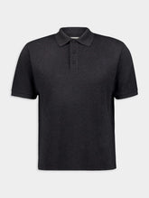 Saint Laurent Cassandre Embroidered-Logo Polo Shirt