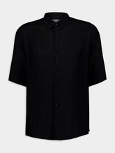 Saint Laurent Cassandre Striped Silk Shirt