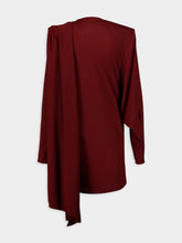 Saint Laurent Draped Dress Wool Mini Dress