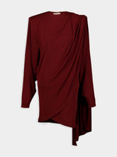 Saint Laurent Draped Dress Wool Mini Dress