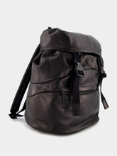 Saint Laurent Embossed Logo Leather Backpack