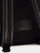 Saint Laurent Embossed Logo Leather Backpack