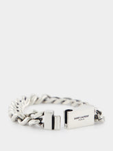 Saint Laurent Engraved-Logo Chain-Link Bracelet