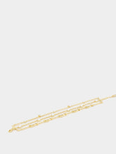 Saint Laurent Gold Crystal Multi-Chain Bracelet