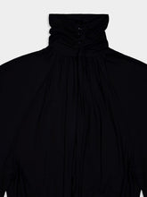 Saint Laurent High-Neck Draped top