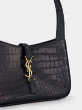 Saint Laurent Le 5 À 7 Crocodile-Effect Shoulder Bag