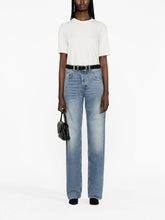 Saint Laurent Logo-Embroidered Cotton T-Shirt