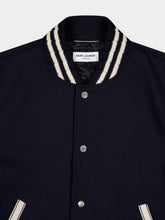 Saint Laurent Logo-Embroidered Wool Jacket