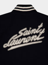 Saint Laurent Logo-Embroidered Wool Jacket