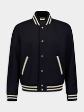 Saint Laurent Logo-Embroidered Wool Jacket