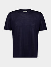 Saint Laurent Logo-Embroidered Wool-Silk Blend T-Shirt