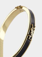 Saint Laurent Logo-Plaque Leather Bracelet