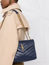 Saint Laurent Loulou Navy Small Shoulder Bag