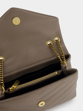 Saint Laurent Loulou Brown Small Shoulder Bag