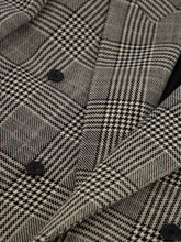 Saint Laurent Oversized Jacket In Prince Of Wales Wool