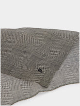 Saint Laurent Pocket Square Scarf In Prince Of Wales Silk Charmeuse