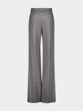 Saint Laurent Prince Of Wales Flannel Flared Trousers